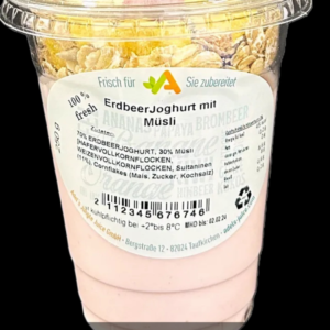 Erdbeerjoghurt mit Müsli
