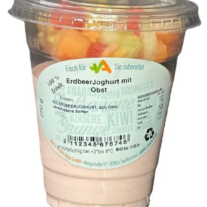 Erdbeerjoghurt mit Obst