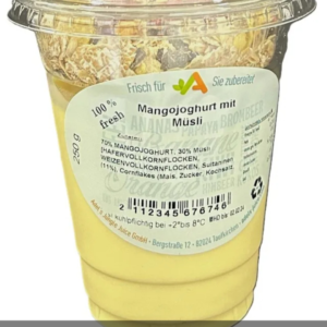Mangojoghurt mit Müsli
