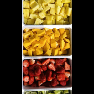 Geschnittenes Obst, sortenrein